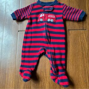 🌴Boys Child of Mine by Carter’s Long Sleeve Zip Up Striped Footie